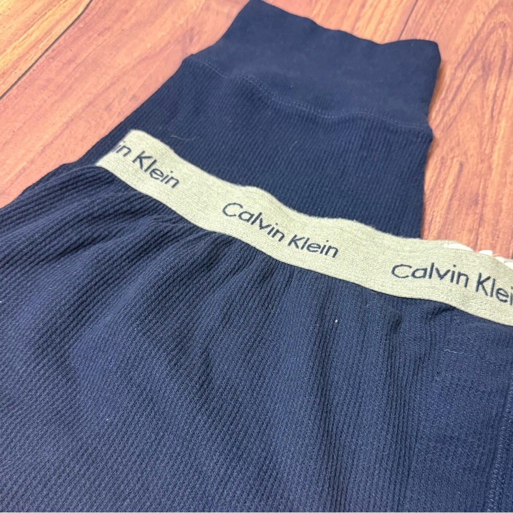Men’s Size XL Calvin Klein Navy Waffle Knit Thermal Loungewear Joggers - Picture 5 of 13